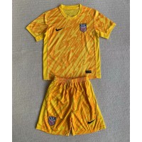 Camisa de Futebol Estados Unidos Goleiro Equipamento Principal Infantil Copa America 2024 Manga Curta (+ Calças curtas)